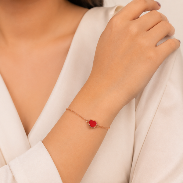 Heart Glow Silver Bracelet