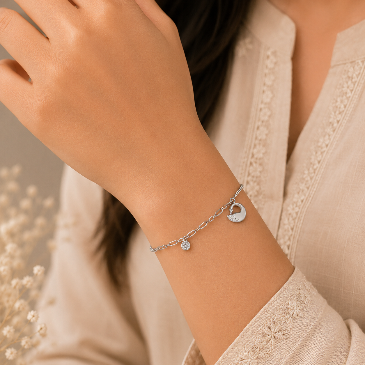 Dream Moon Silver Bracelet