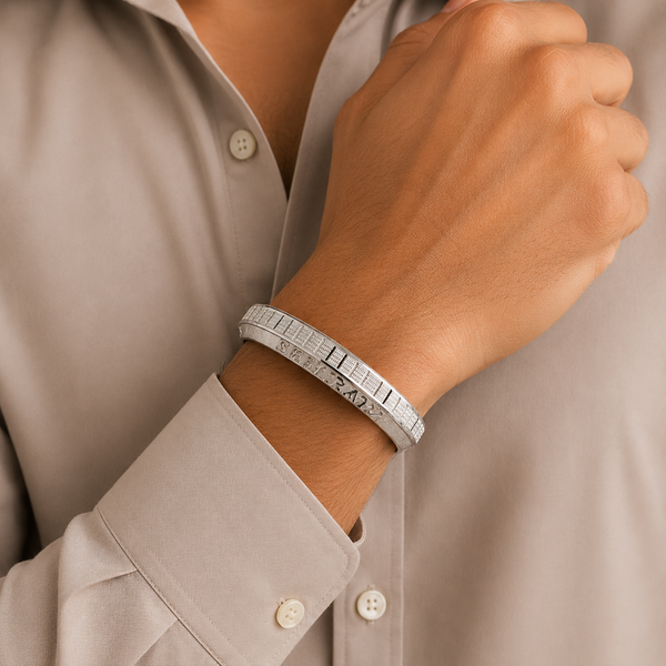 Refined Silver Kada For Him