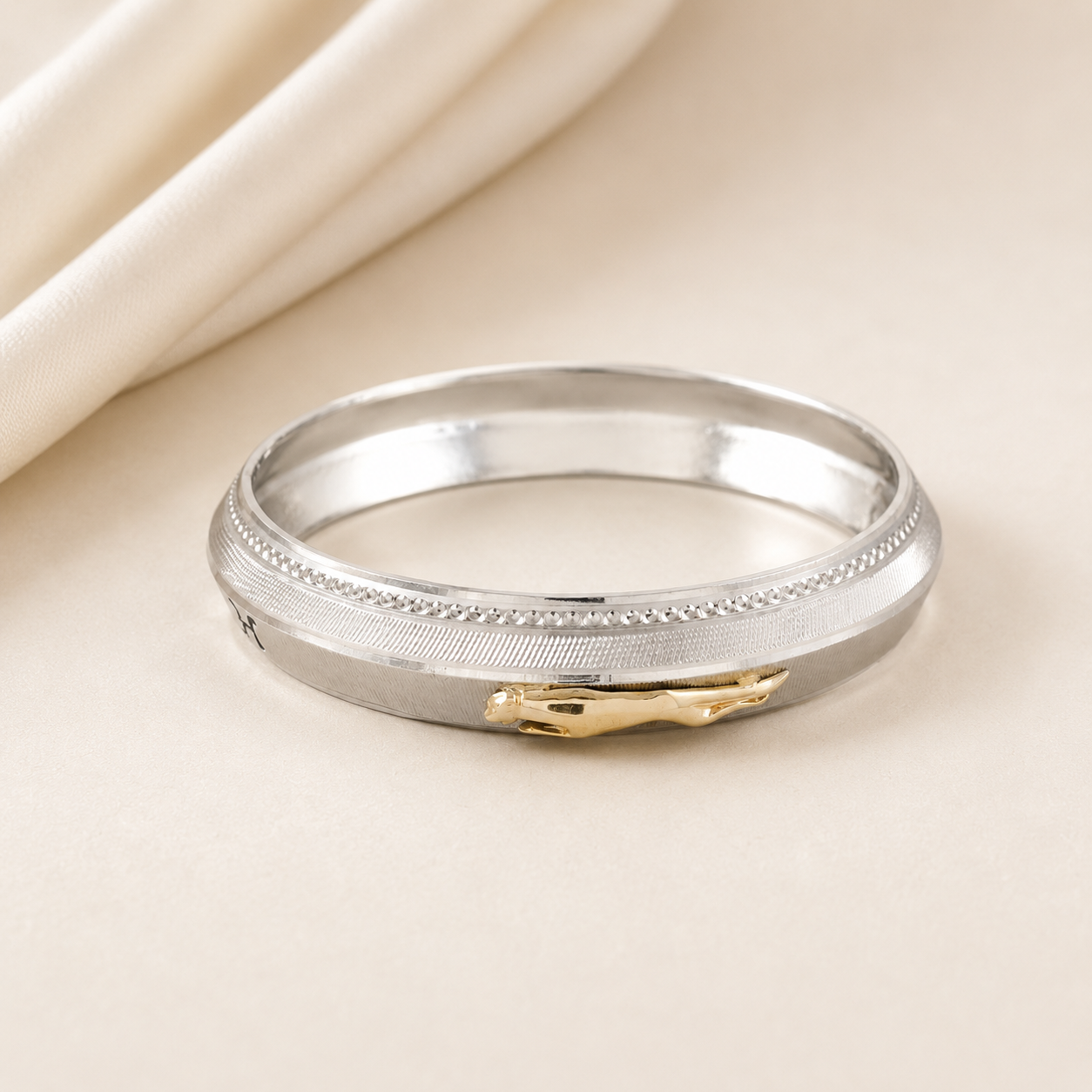 Divine Courage Silver Kada For Him