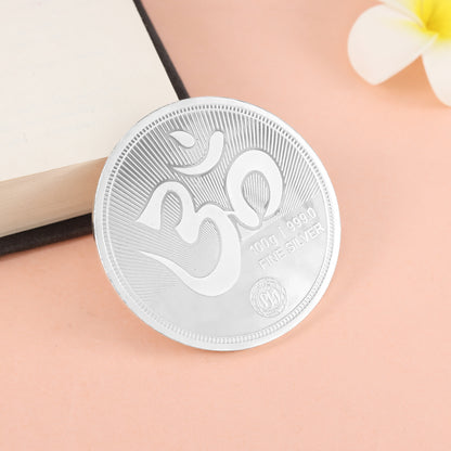 Alluring 100GM Lakshmi Ganesh Silver Coin