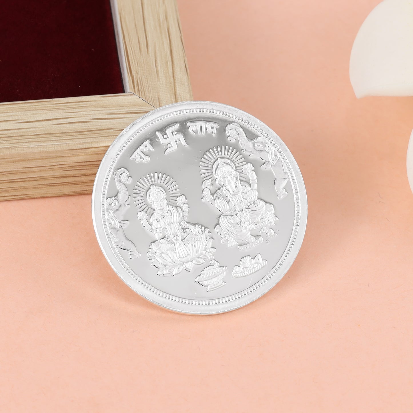 Joyful 20GM Lakshmi Ganesh Silver Coin