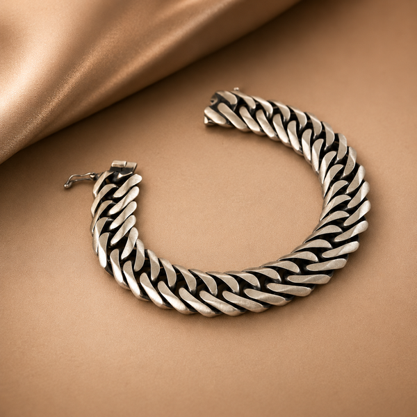 Heavy Cuban Silver Bracelet For Him