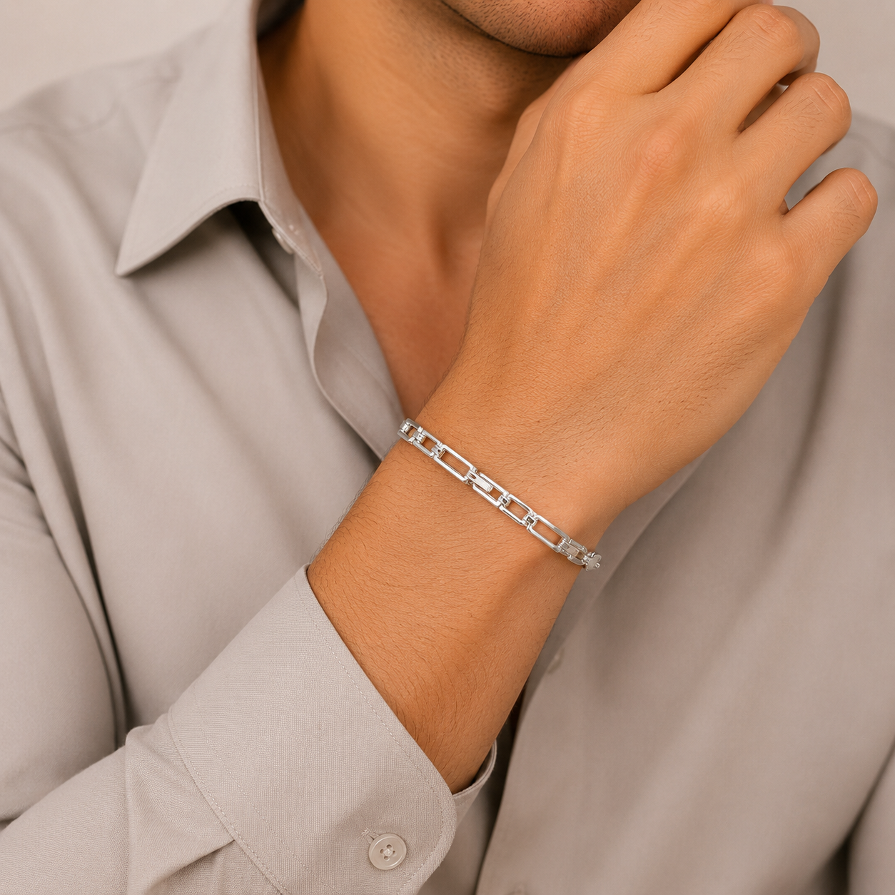 Premium Chain Silver Bracelet For Him