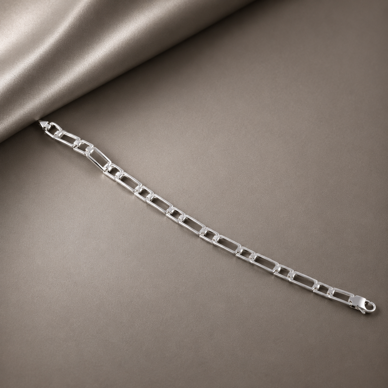 Grace Link Silver Bracelet For Him