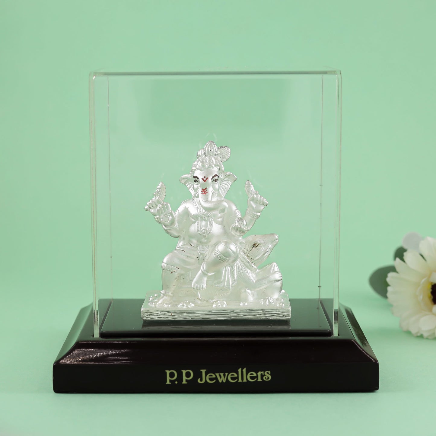 Lovely Ganpati Ji Silver Idol