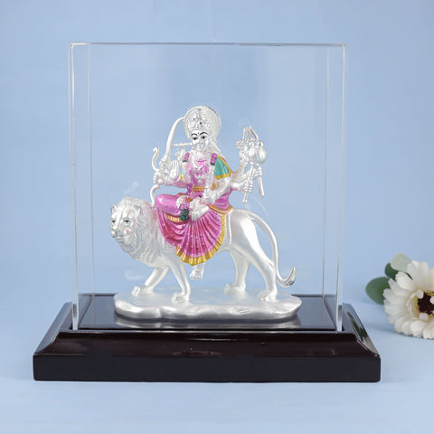 Pretty Durga Maa Silver Idol