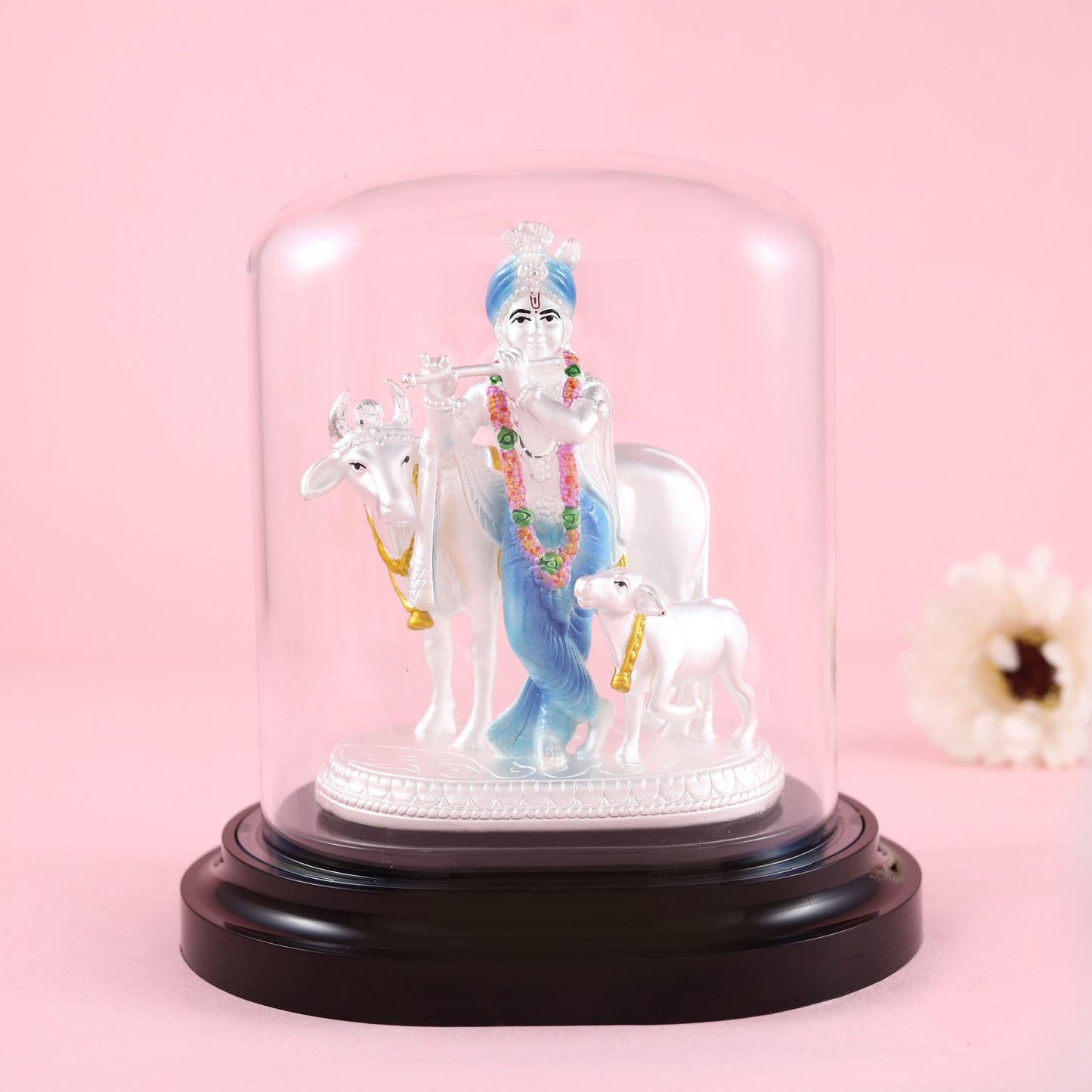 Beautiful Krishna Silver Idol