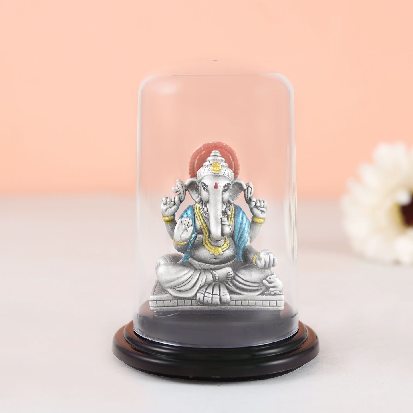 Charming Ganesha Silver Idol