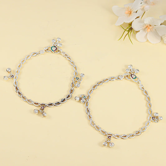 Sia Ethereal Silver Baby Anklets