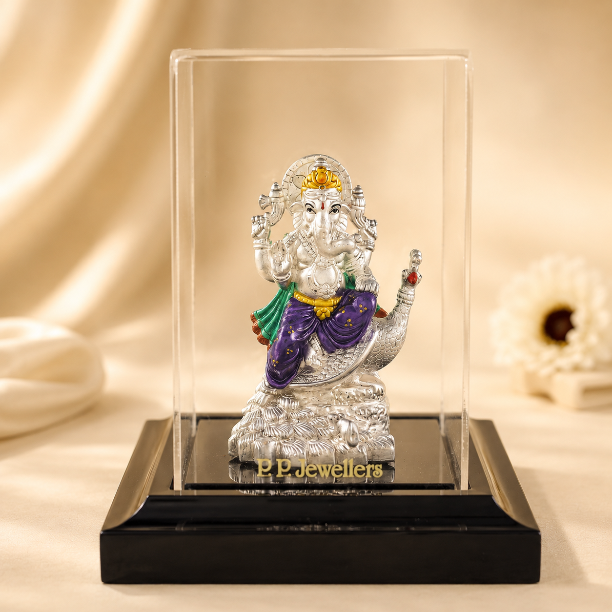 Sensational Ganesha Silver Idol