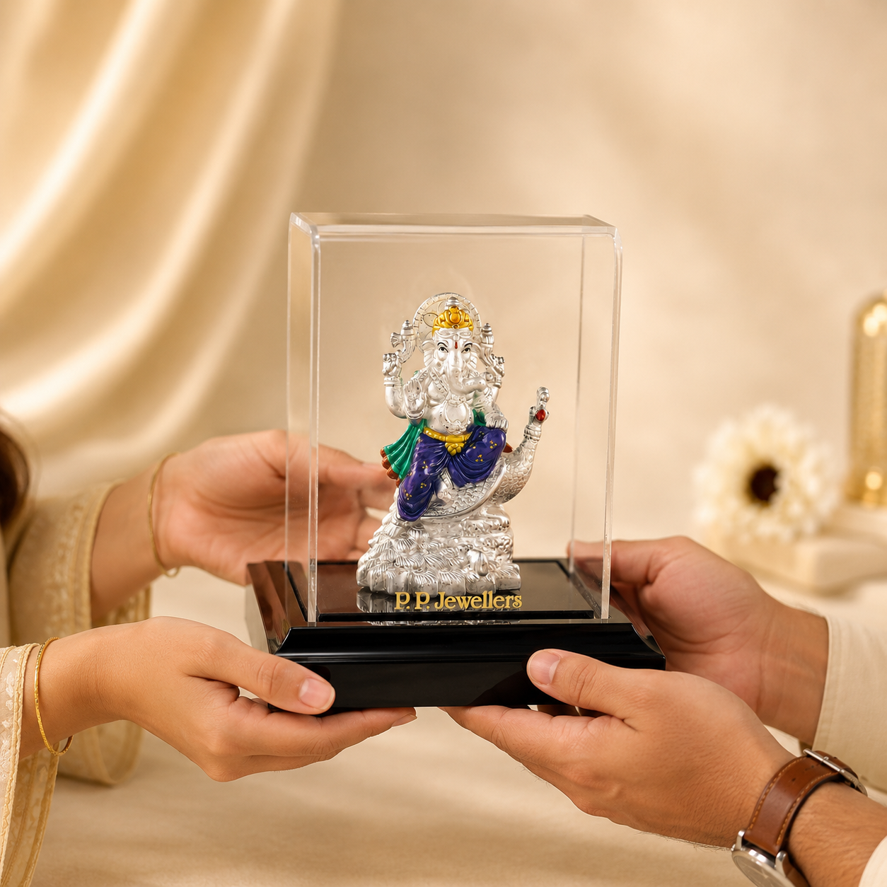 Sensational Ganesha Silver Idol