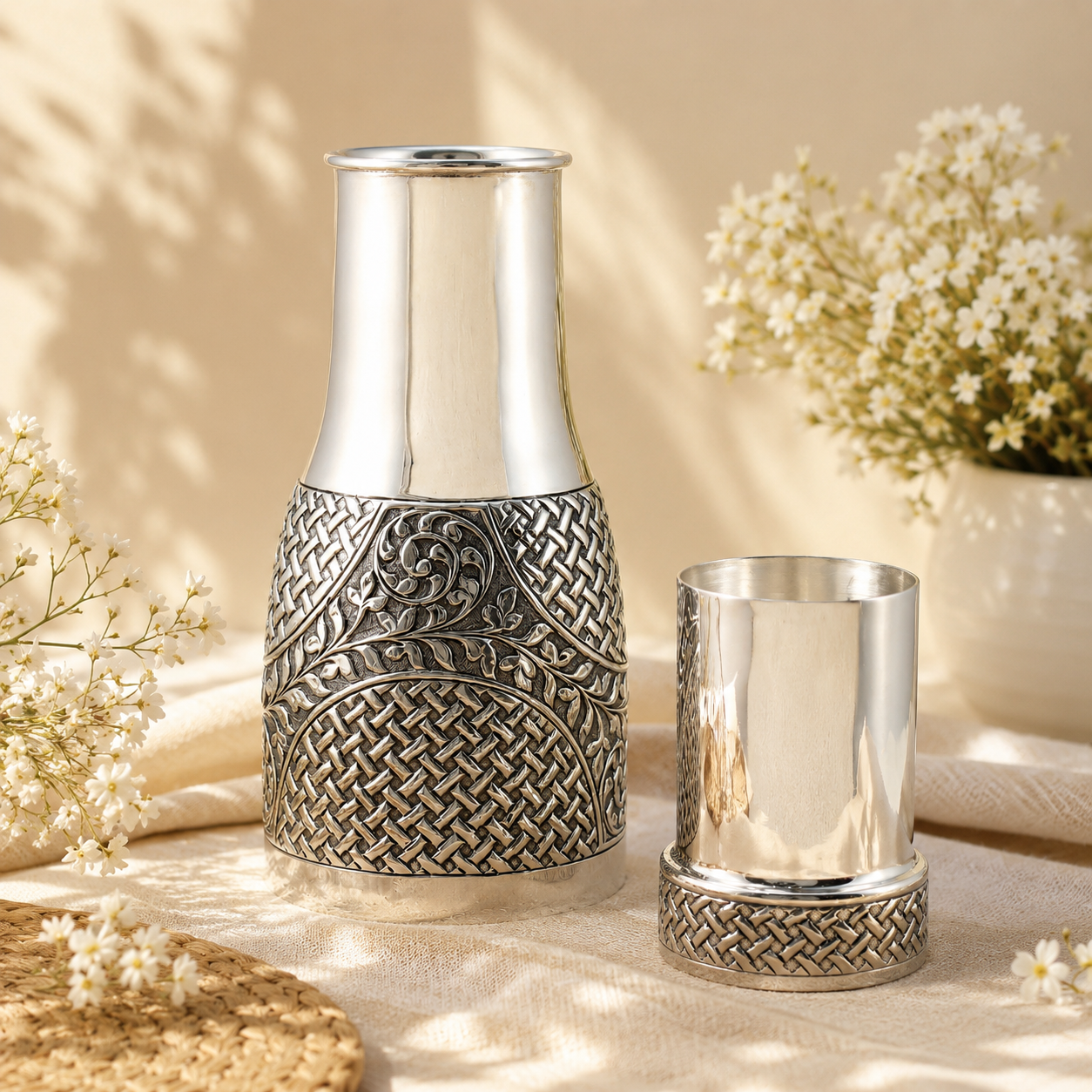 Fancy Silver Surai Set
