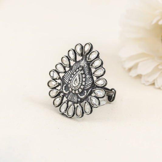 Vrinda Fancy Silver Ring