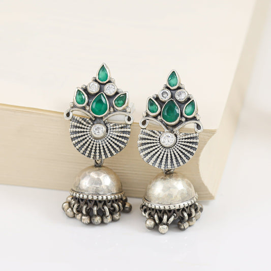 Unnati Regal Silver Earrings