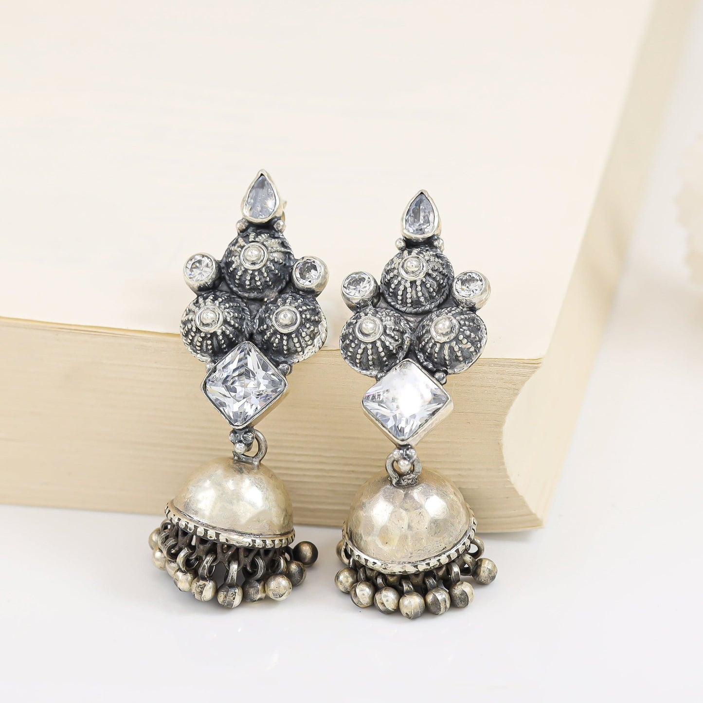 Ishvani Alluring Silver Earrings