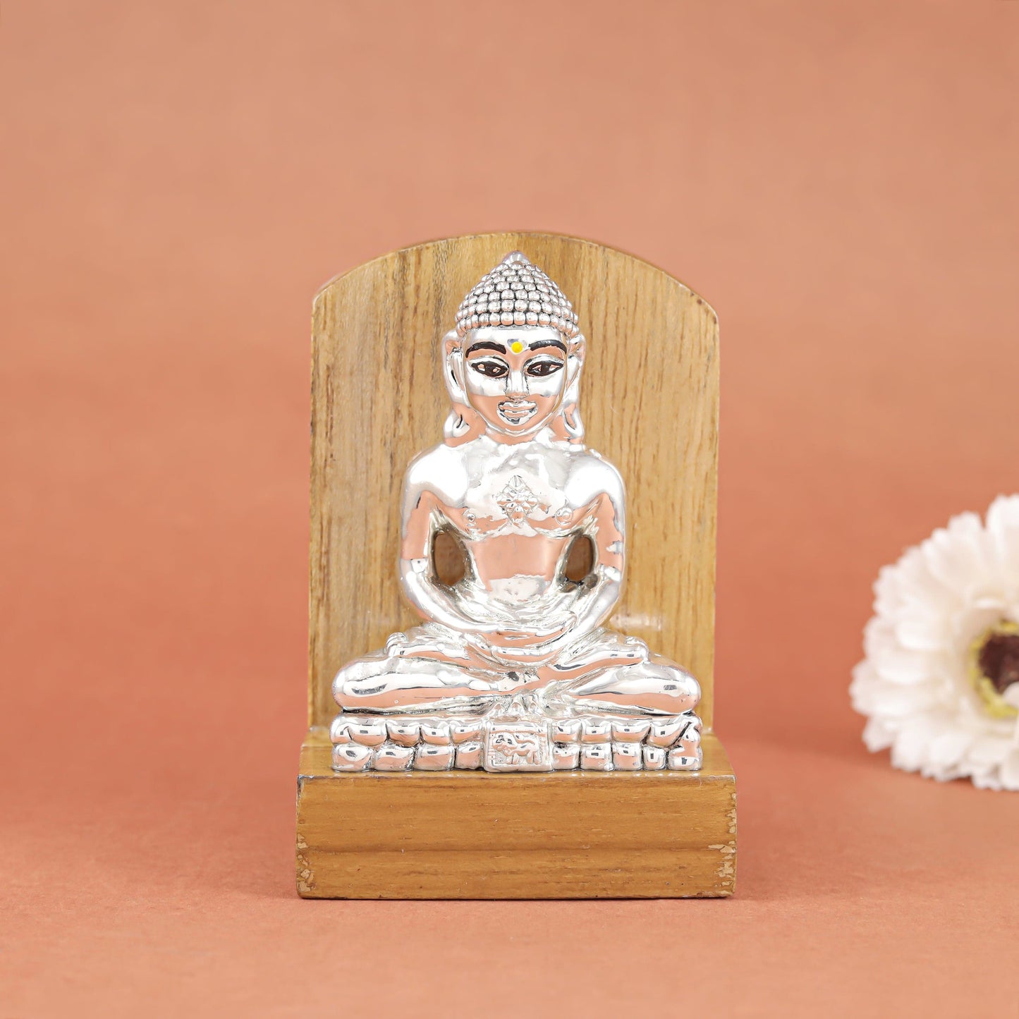 Pleasing Buddha Silver Idol