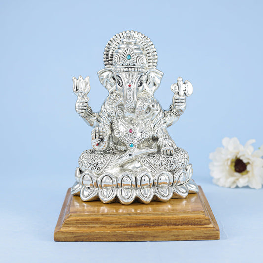 Precious Ganesha Silver Idol