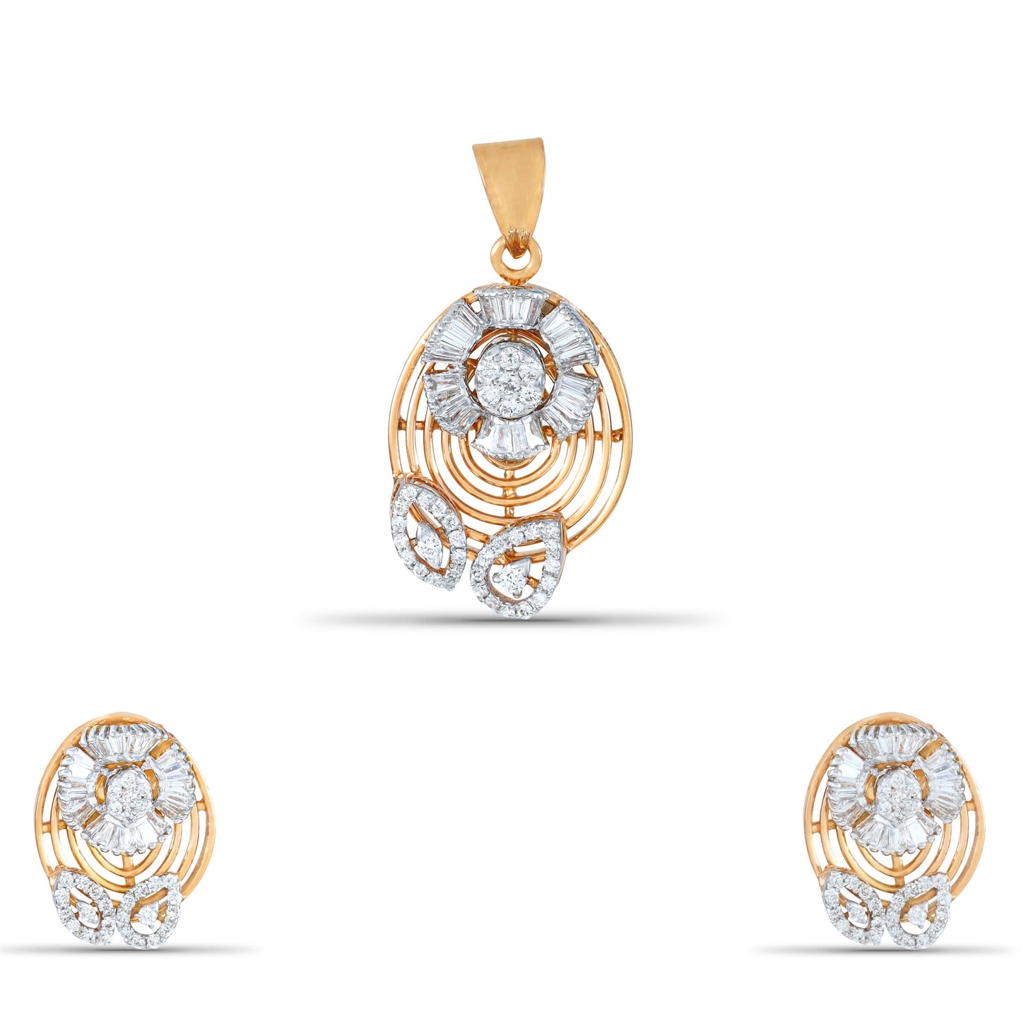 Giyani Charming Diamond Pendant Set