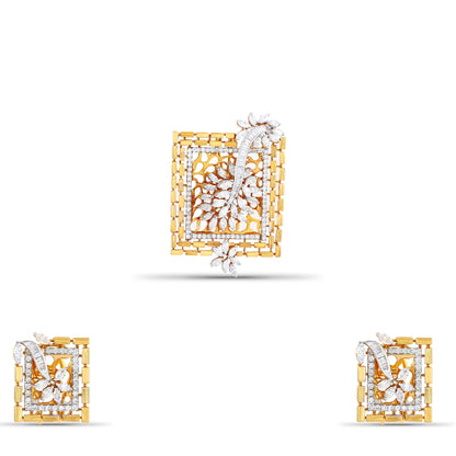 Zainab Charming Diamond Pendant Set