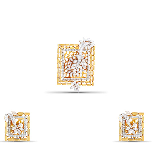 Zainab Charming Diamond Pendant Set