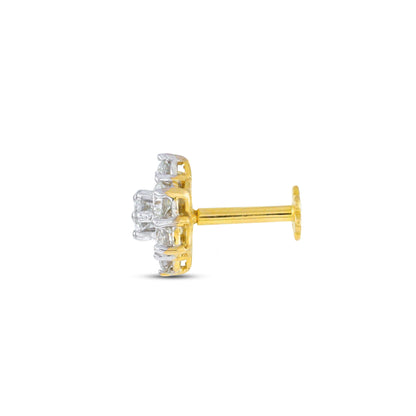 Varnika Floral Diamond Nose Pin