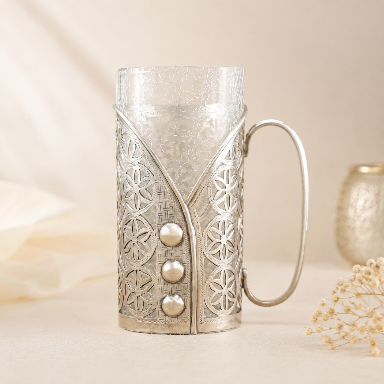 Eclectic Silver Glass