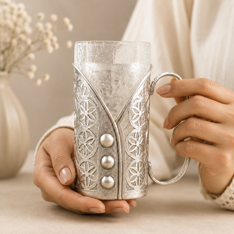 Eclectic Silver Glass