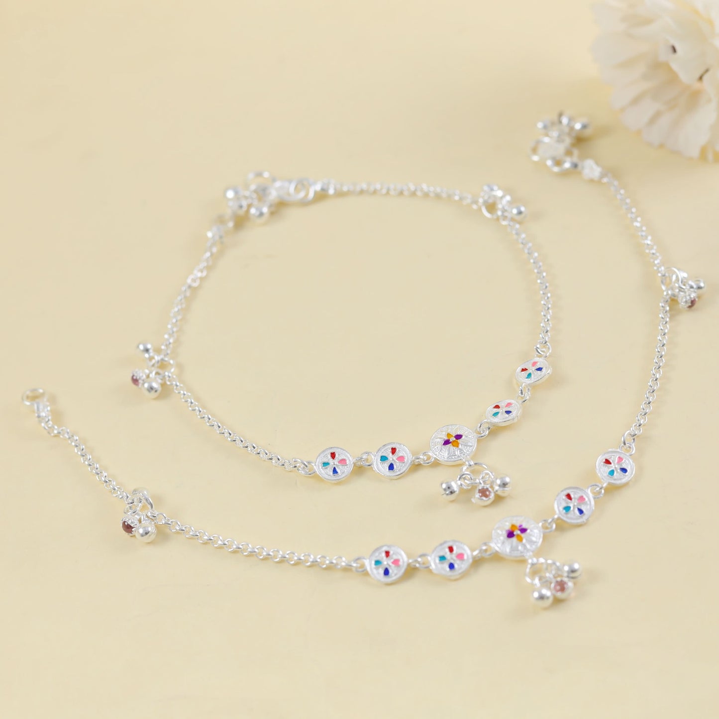 Ishani Silver Anklets