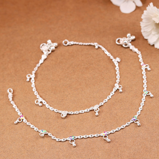 Apurva Silver Anklets