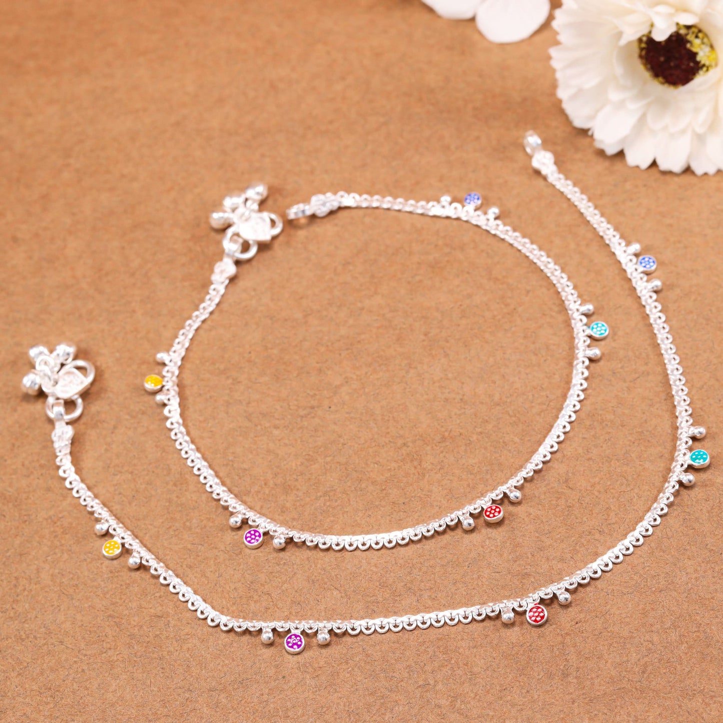 Zainab Silver Anklets