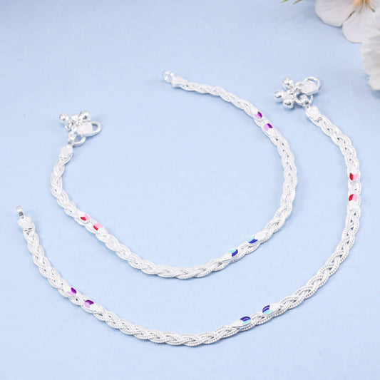 Shivani Silver Anklets