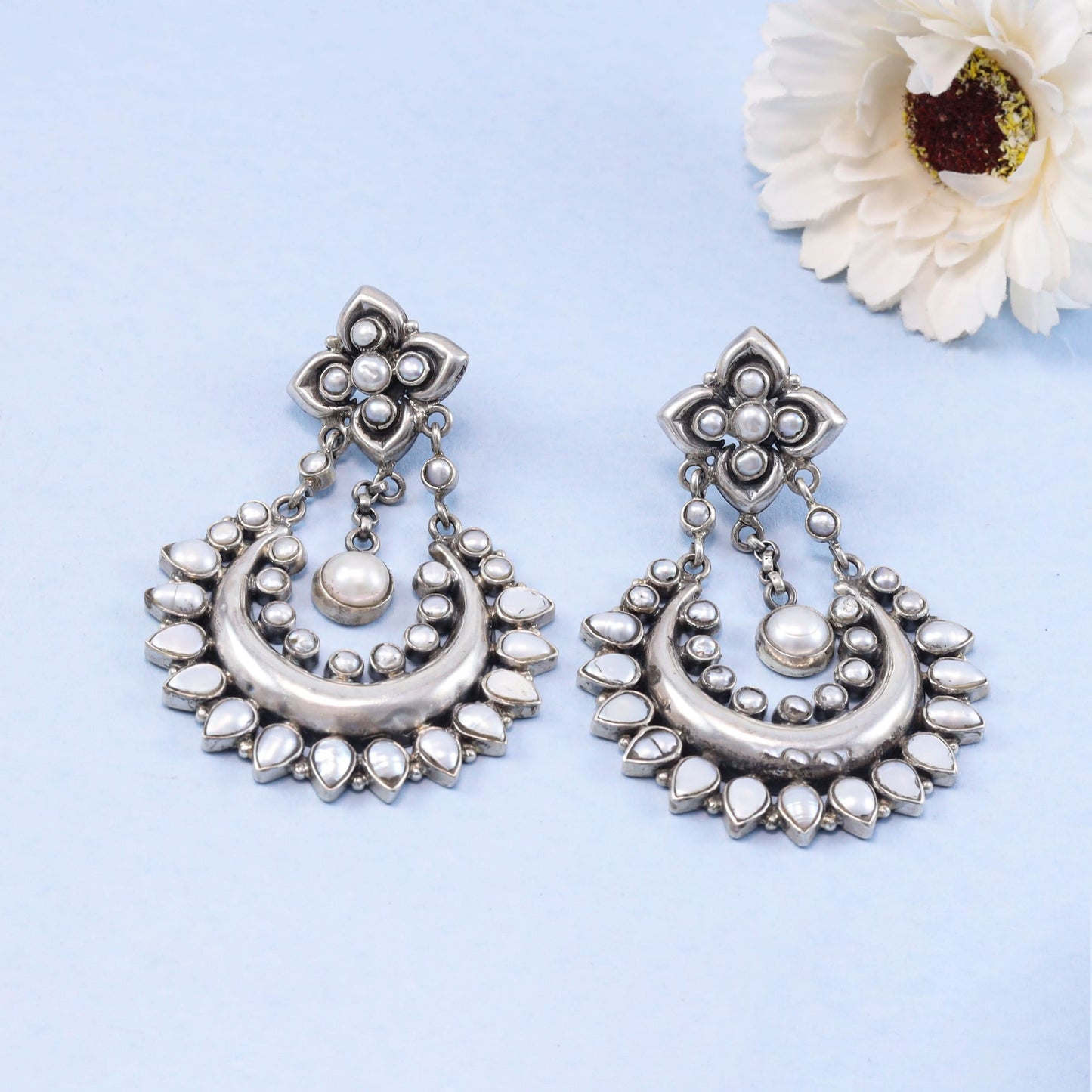 Kavira Ravishing Silver Earrings