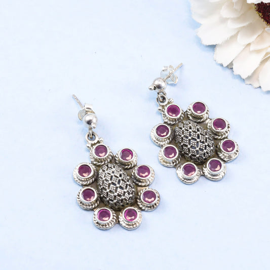 Sushila Fancy Silver Earrings