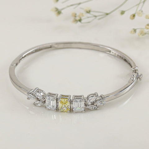Classy Rahila Swarovski Silver Bracelet