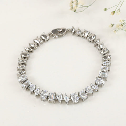 Beauty Rishika Swarovski Silver Bracelet