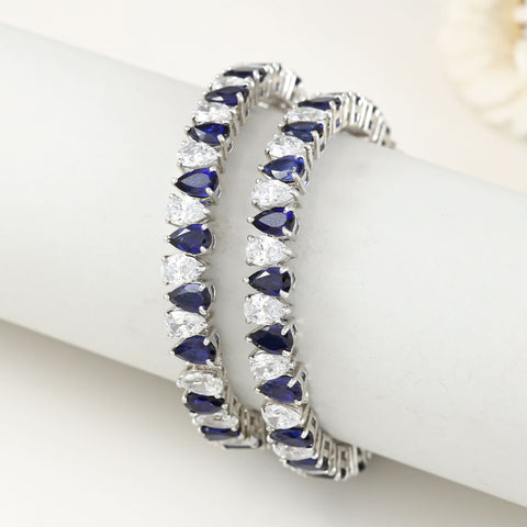 Yamin Blue Stone Designe Bangles