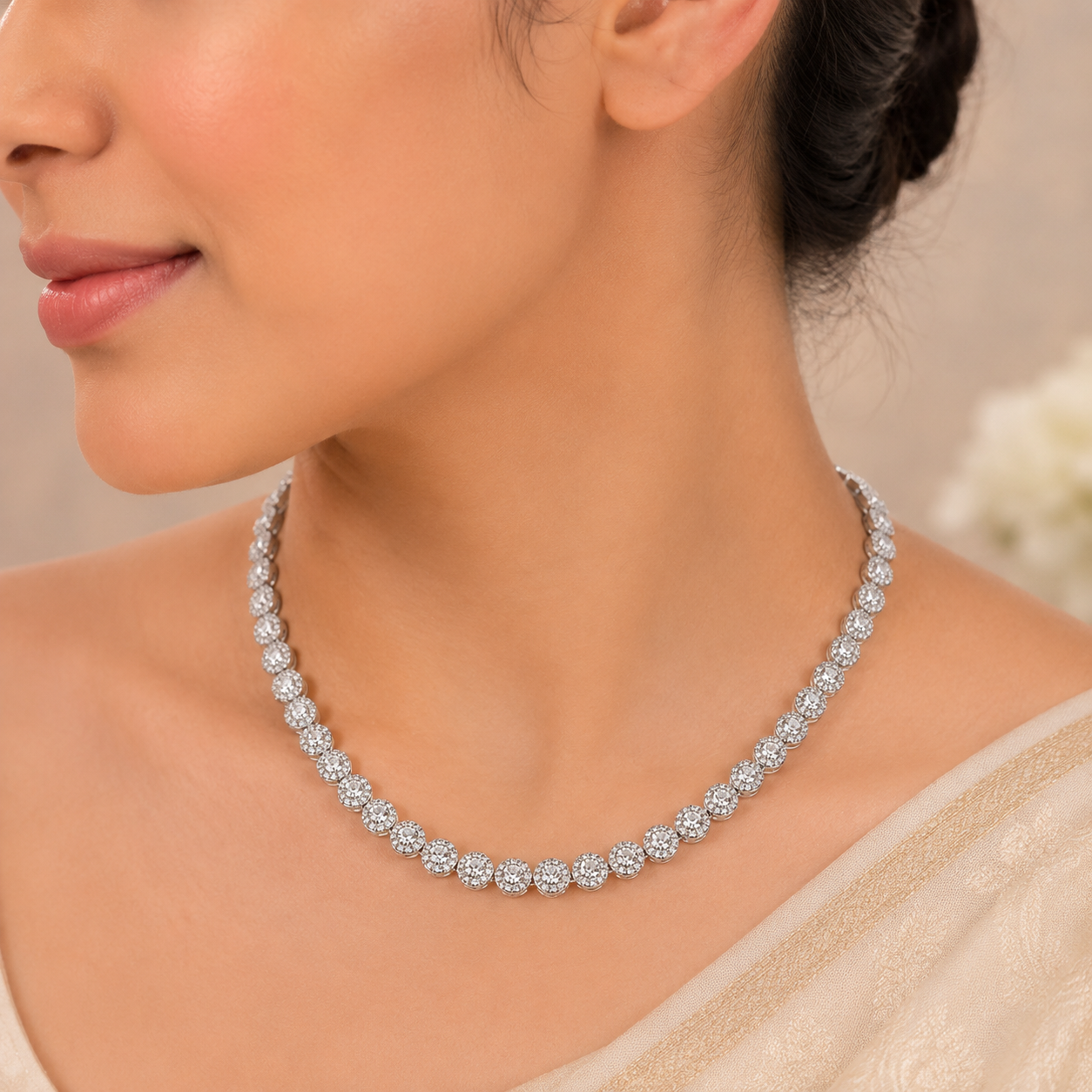 Aditi Tennis Precious Necklace