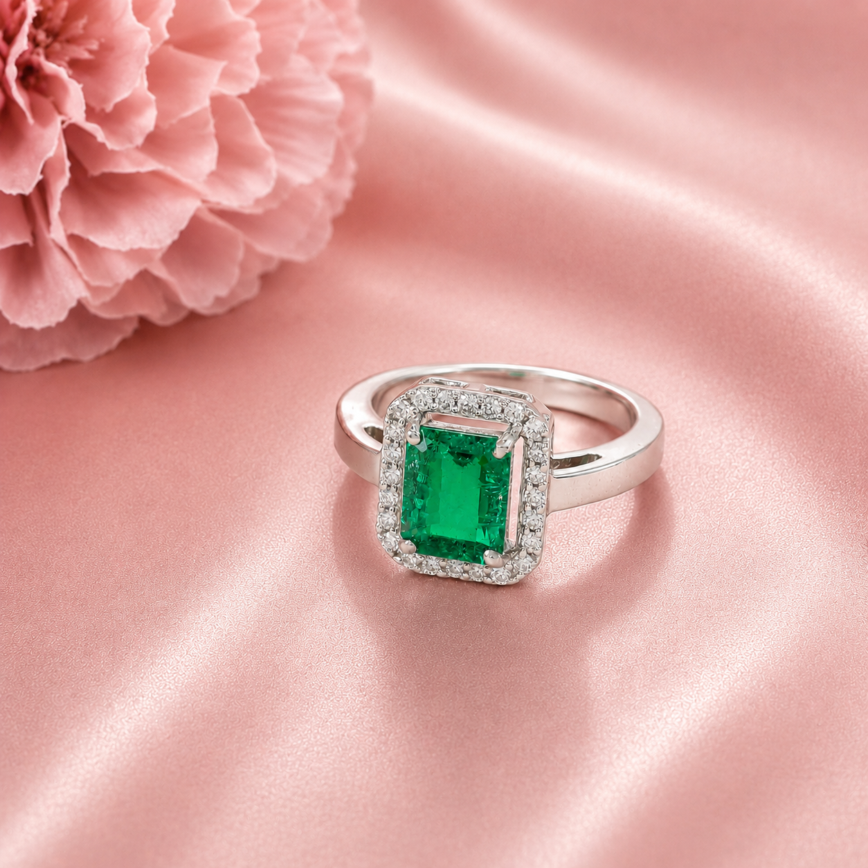Teena Emerald Green Stone Ring