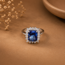 Aadhya Blue Halo Ring
