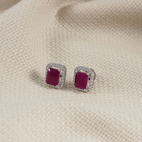 Yashvi Crimson Ruby  Glow Earrings