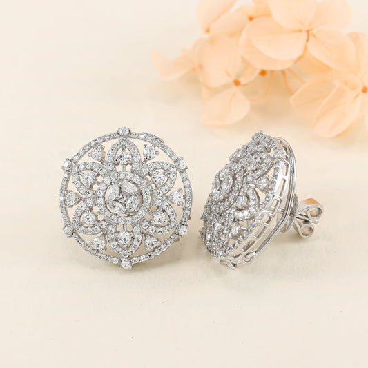 Aashvi Charming Swarovski Silver Earrings