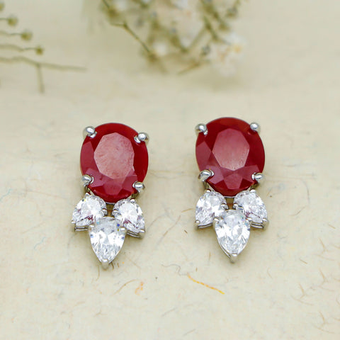 Divya Ruby Glow Earrings
