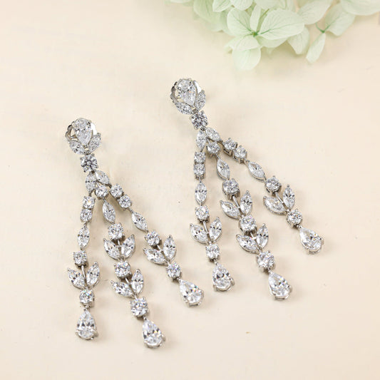 Ishani Sensational Swarovski Silver Earrings