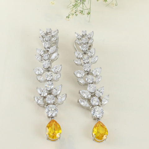 Ishita Citrine Yellow Golw Drops Earrings
