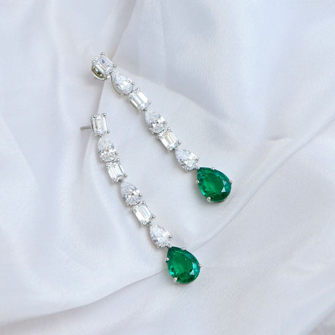 Sneha Pearl Green Radiance Earrings