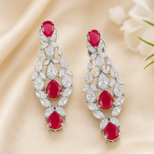 Ritika  Red Pear-Shaped Teardrop Earrings