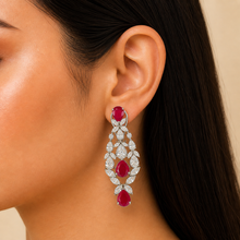 Ritika  Red Pear-Shaped Teardrop Earrings