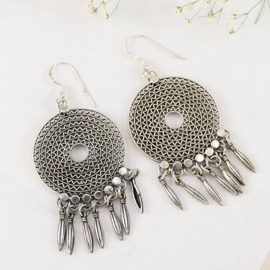 Jahnavi Ethereal Silver Earrings