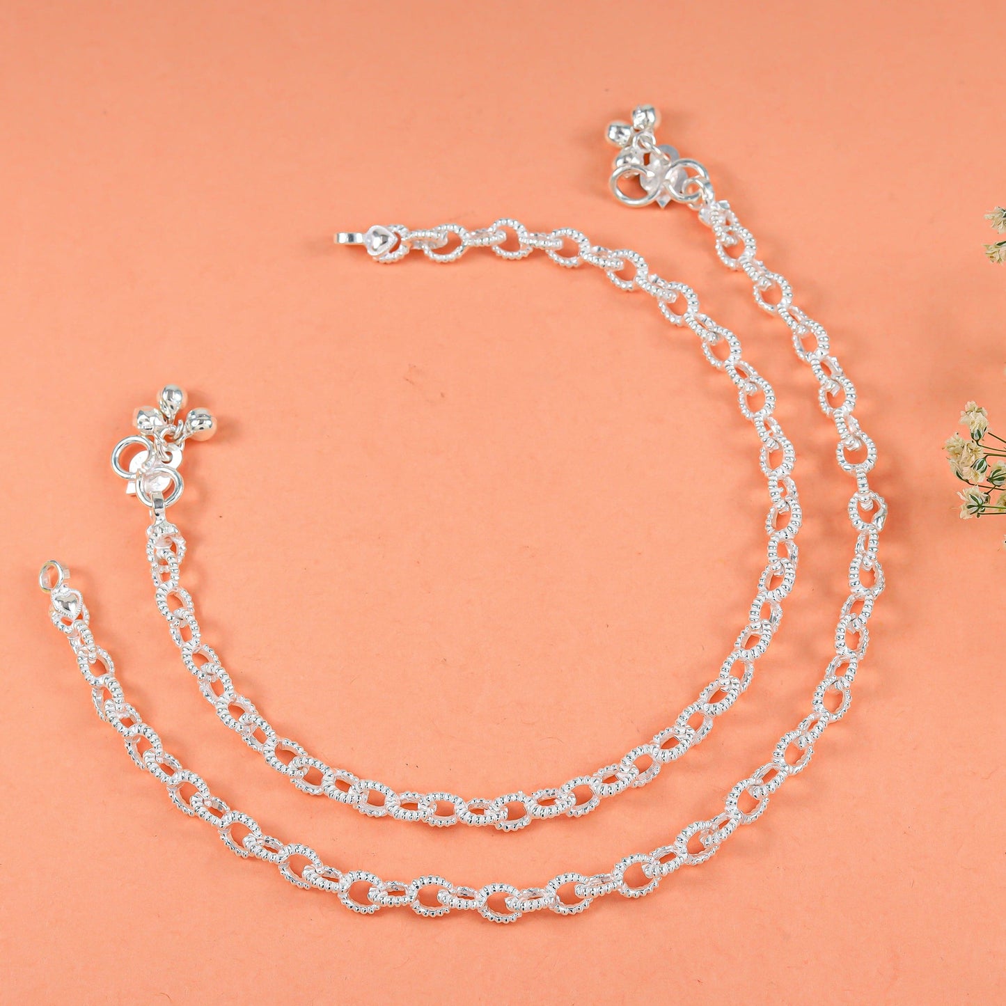 Purva Silver Anklets